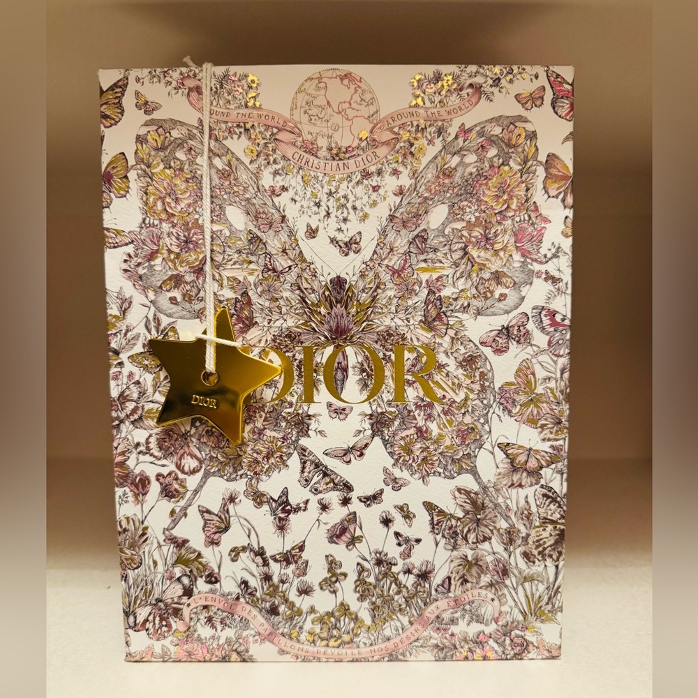 Limited Dior Butterfly and Floral shopping bag with Star Charm